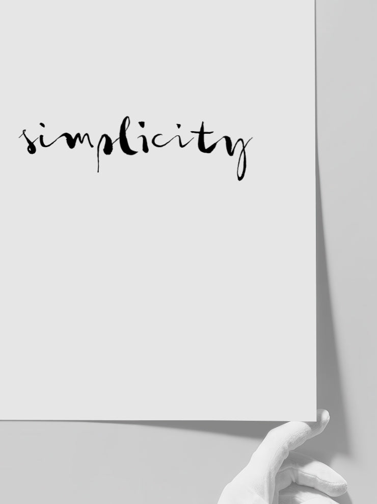 Simplicity - Art Print Poster