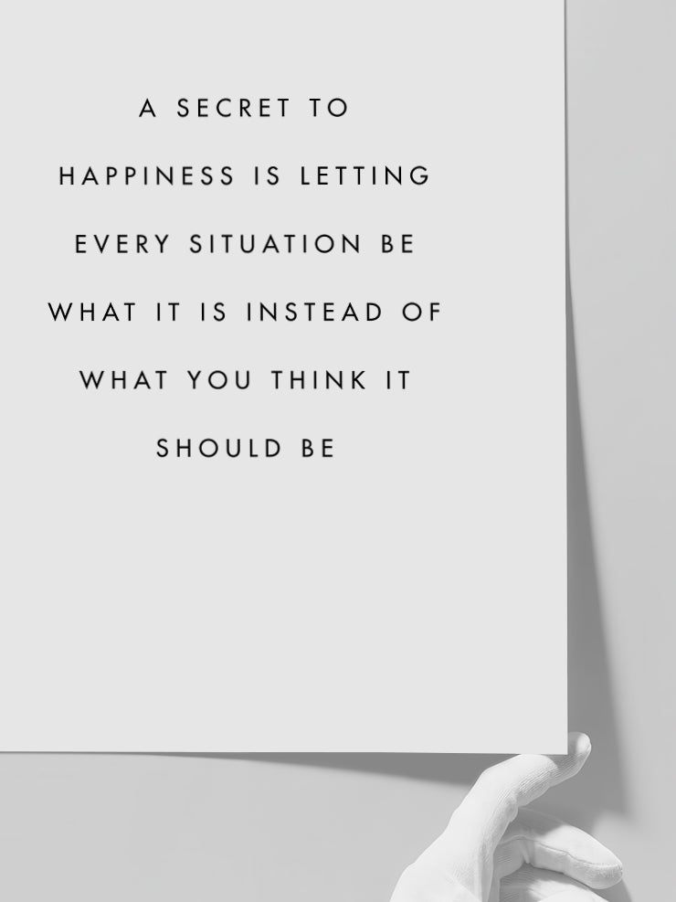 Secret To Happiness - Art Print Poster