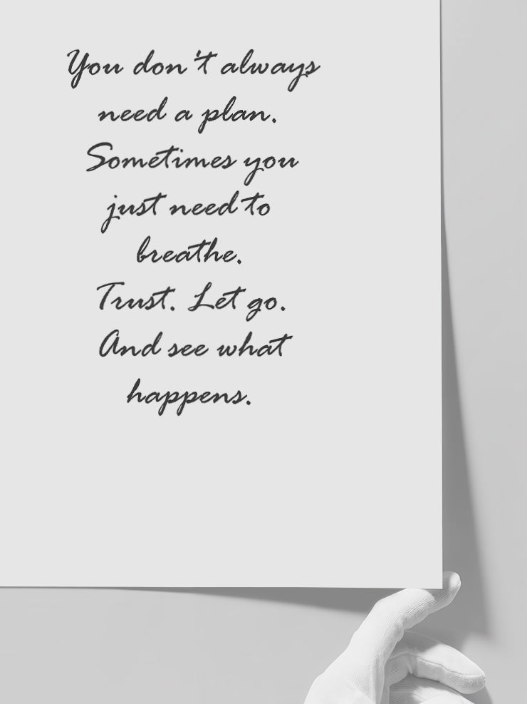No Plan - Art Print Poster