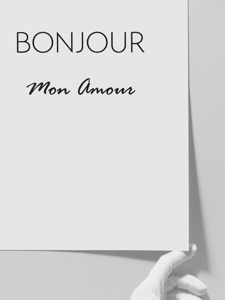 Bonjour Mon Amour - Art Print Poster