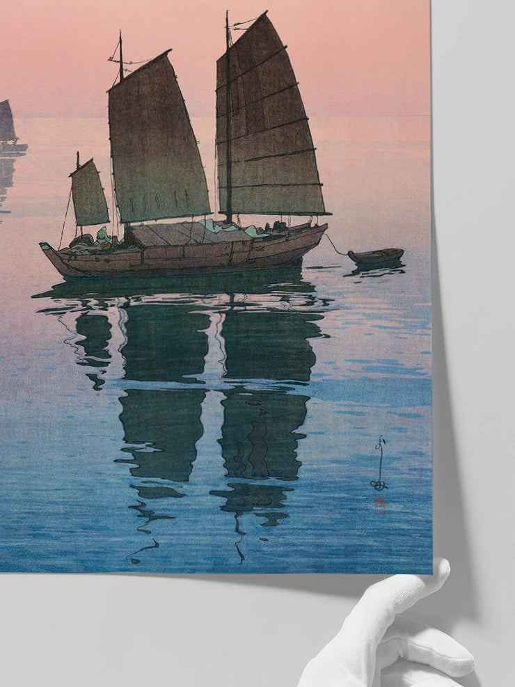 Yoshida Hiroshi, Sailing Boats - Art Print Poster