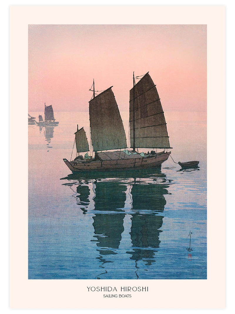 Yoshida Hiroshi, Sailing Boats - Art Print Ünlü Ressamlar Poster