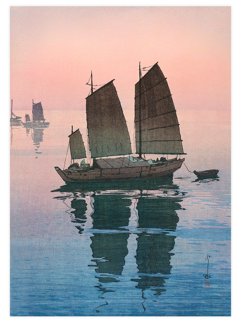 Yoshida Hiroshi, Sailing Boats - Art Print Ünlü Ressamlar Poster