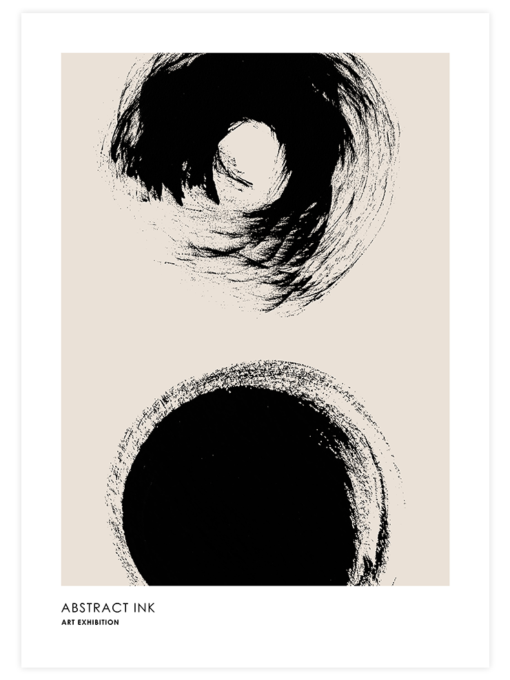 Abstract Ink N1 - Art Print Sanatsal Poster