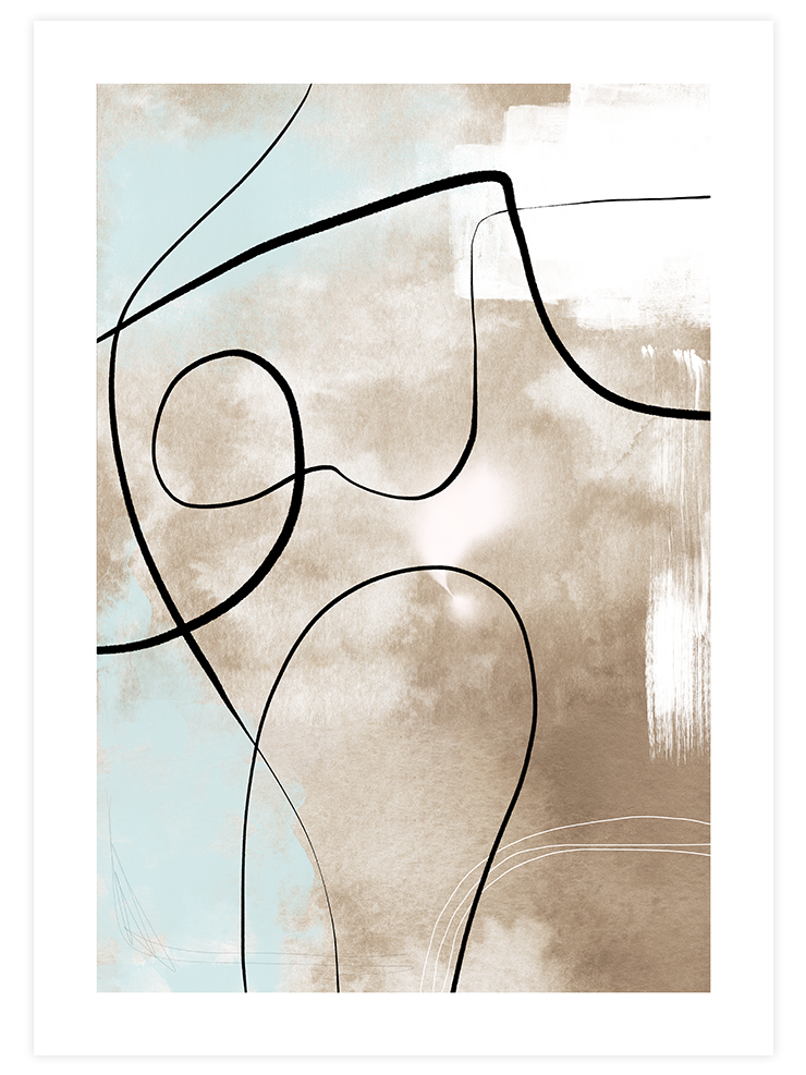 Abstract Lines N6 - Art Print Sanatsal Poster