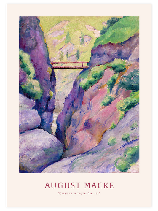 August Macke Schlucht in Tegernsee Poster - Giclée Baskı