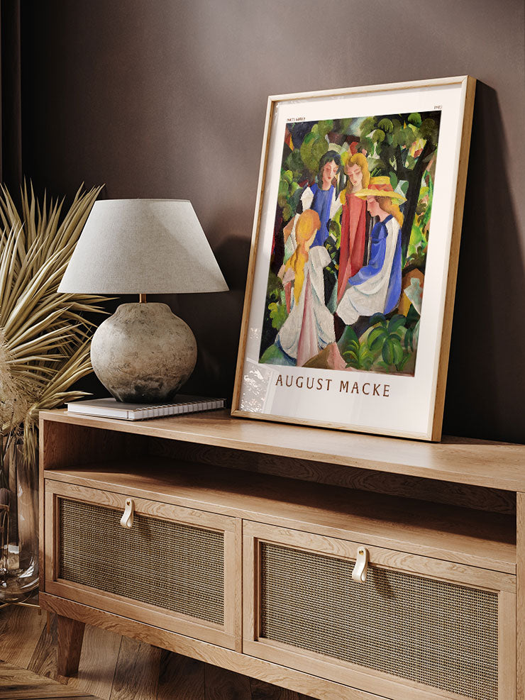 August Macke Four Girls - Art Print Poster