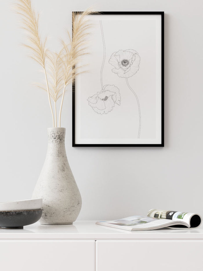 Soyut Çiçek - Art Print Poster