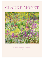 Claude Monet The Artist's Garden at Giverny Poster - Giclée Baskı