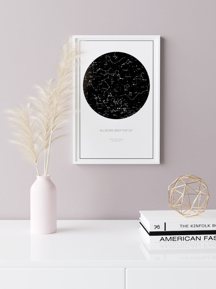 Yıldız Haritası N1 Kişiye Özel - Art Print Poster