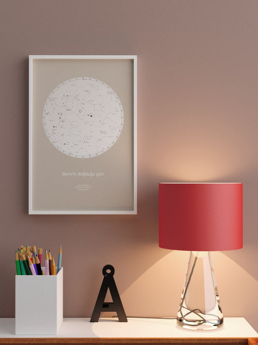 Yıldız Haritası N3 Kişiye Özel Poster - Giclée Baskı