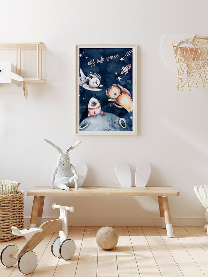 Sevimli Astronotlar - Art Print Poster