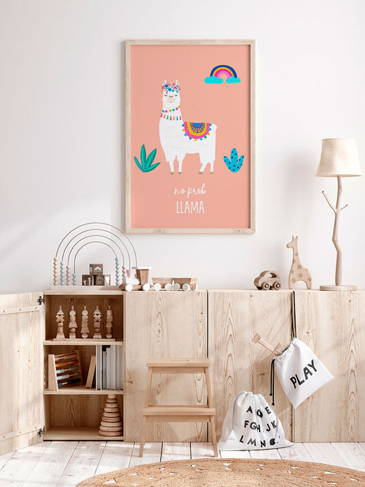 Lama Glama Poster - Giclée Baskı
