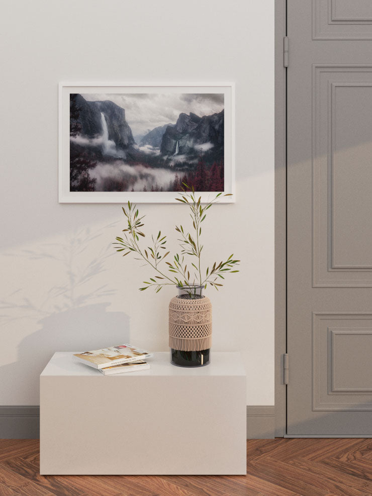 Dağlar Şelaleler - Art Print Poster