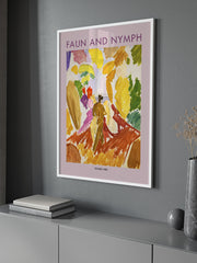 Edvard Weie Faun and Nymph Poster - Giclée Baskı
