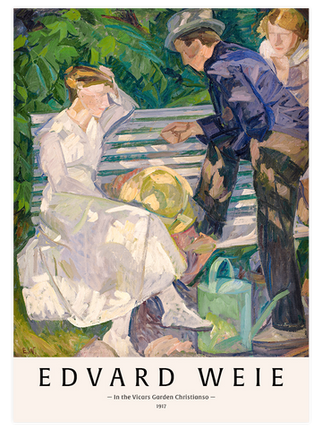 Edvard Weie In the Vicars Garden, Christianso - Art Print Edvard Weie In the Vicars Garden, Christianso - Art Print