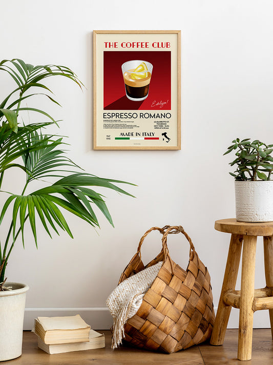 The Coffee Club Espresso Poster - Giclée Baskı