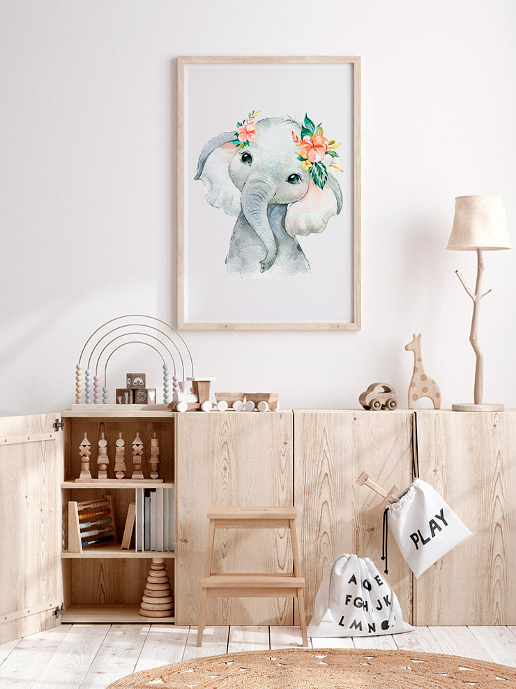 Sevimli Fil - Art Print Poster