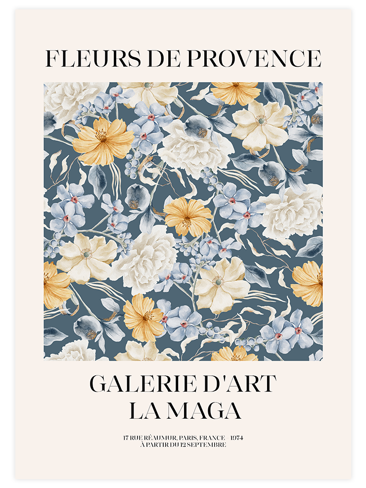 Fleurs De Provence Afiş - Art Print Sanatsal Poster