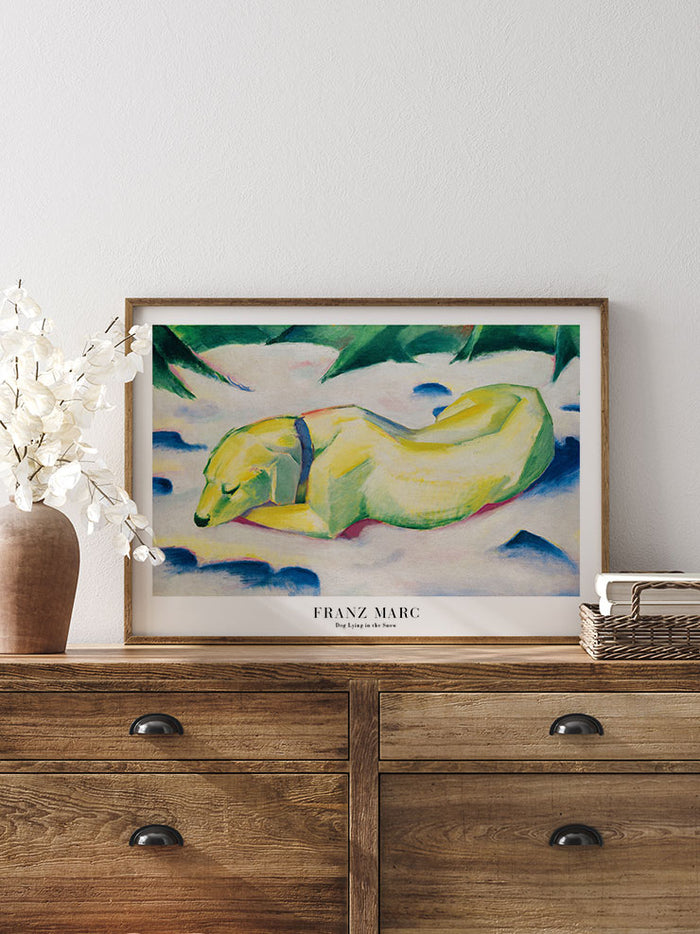 Franz Marc Dog Lying in the Snow - Art Print Poster