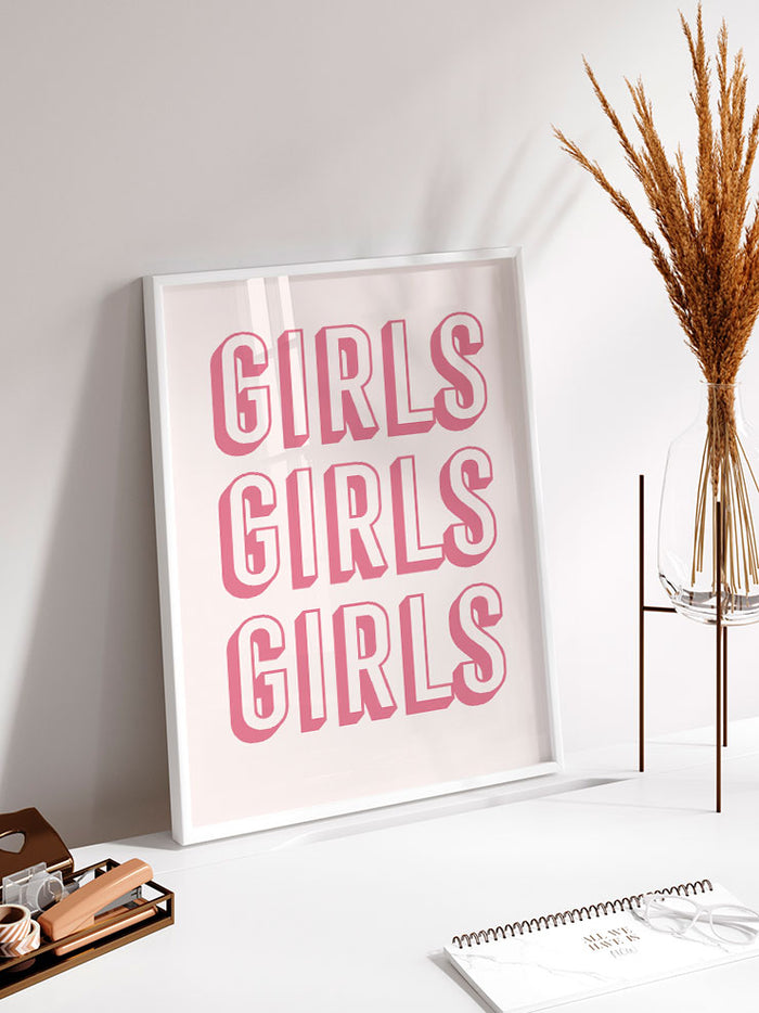 Pink Girls - Art Print Poster