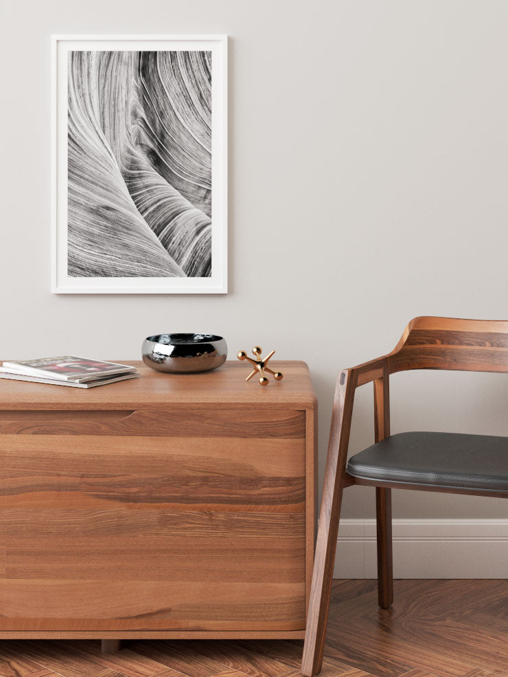 Gri Dalgalar - Art Print Poster