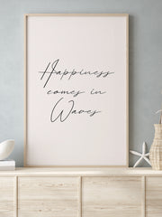 Happiness Comes In Waves Poster - Giclée Baskı