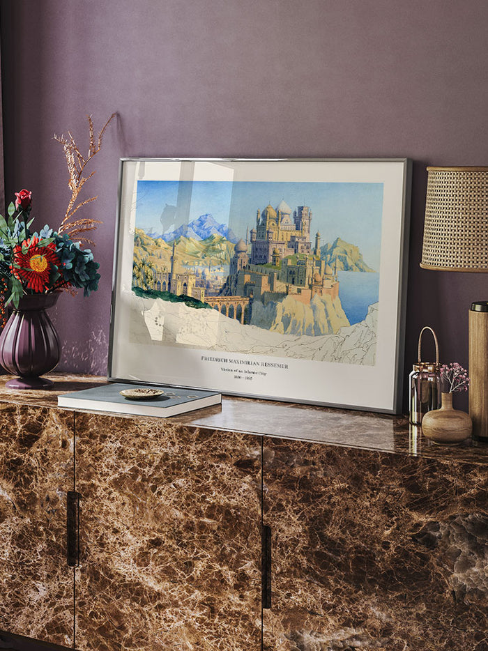 Friedrich Hessemer Vision of an Islamic City - Art Print Poster