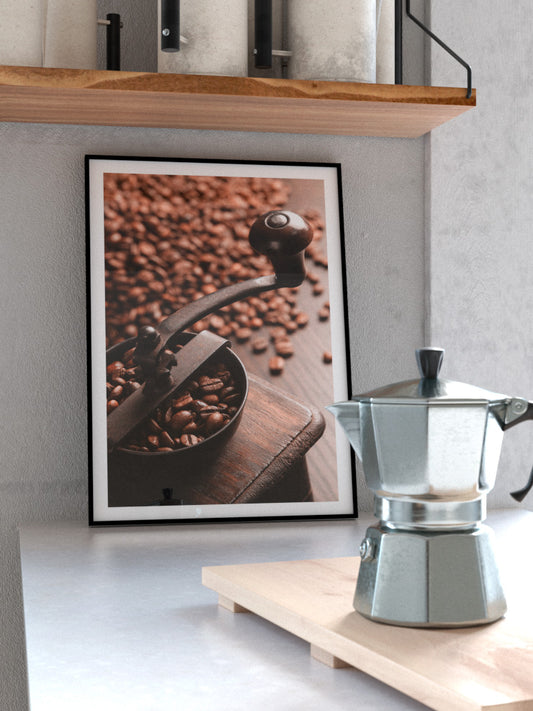 Kahve Taneleri Poster - Giclée Baskı