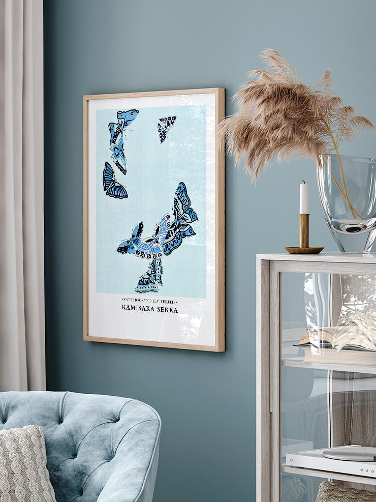 Kamisaka Sekka One Thousand Butterflies N3 - Art Print Poster