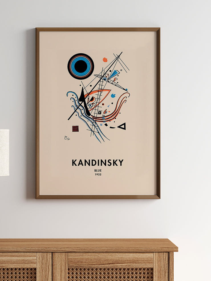 Kandinsky Blue - Art Print Poster
