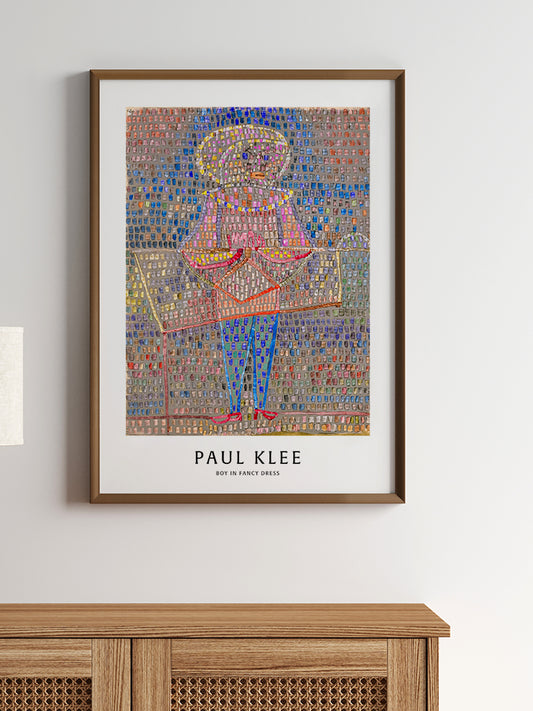 Paul Klee Boy in Fancy Dress Poster - Giclée Baskı