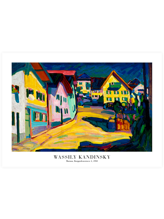 Kandinsky Murnau Burggraben Street Poster - Giclée Baskı