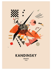 Kandinsky Orange Poster - Giclée Baskı