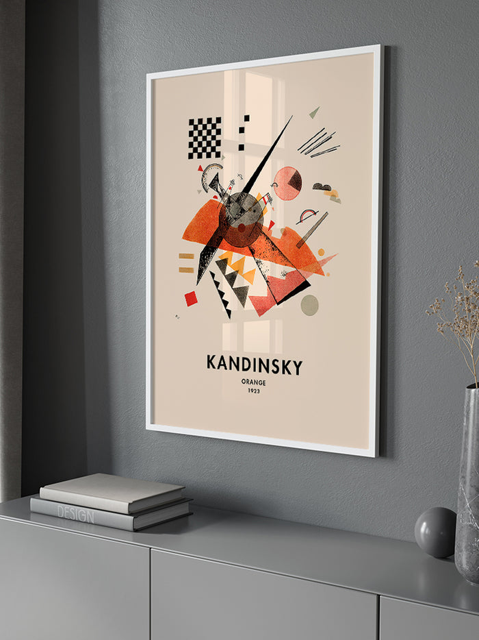 Kandinsky Orange - Art Print Poster