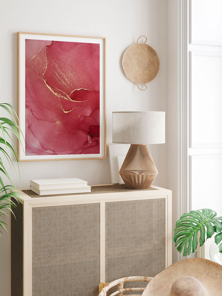 Red & Gold - Art Print Poster