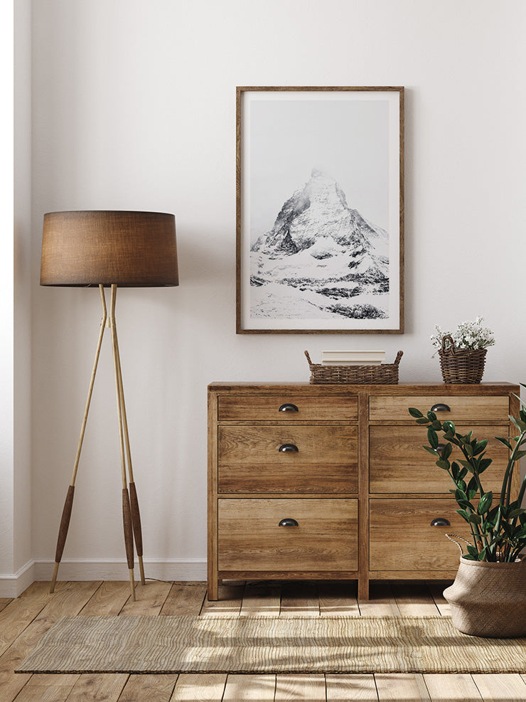 Snowy Mountain - Art Print Poster