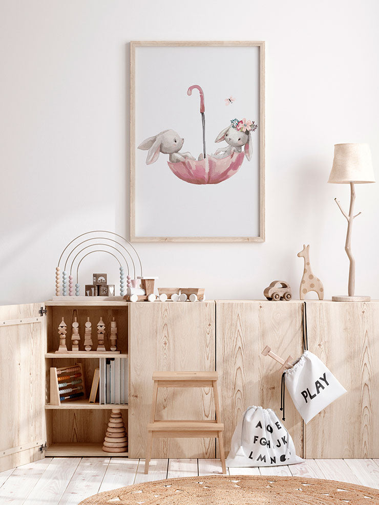 Şirin Tavşanlar - Art Print Poster