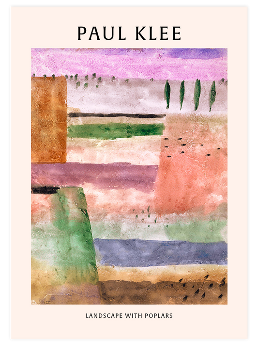 Paul Klee Landscape with Poplars Poster - Giclée Baskı