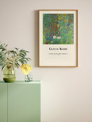 Gustav Klimt Cottage Garden With Sunflowers Poster - Giclée Baskı
