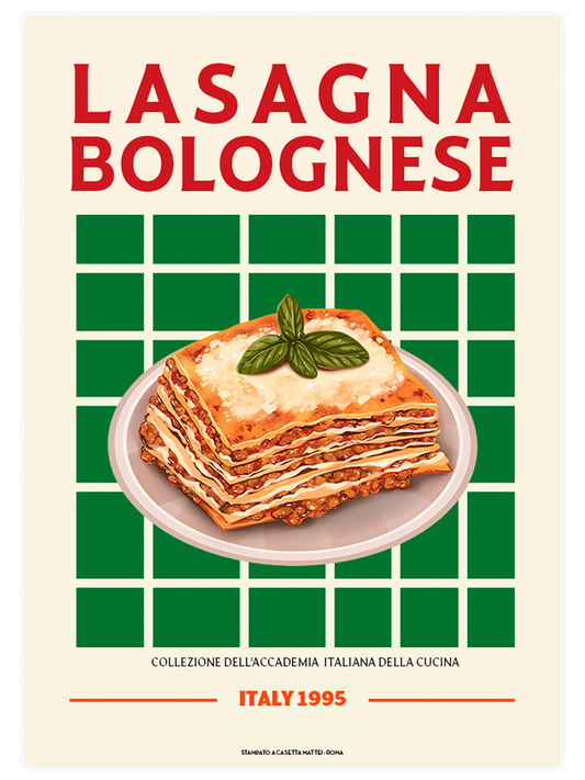 Lasagna Bolognese Poster - Giclée Baskı