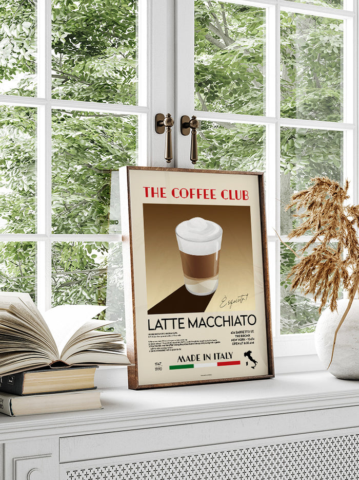 The Coffee Club Latte Macchiato - Art Print Poster