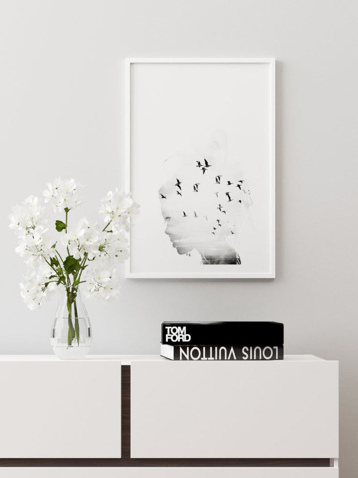 Birds In My Head - Art Print Poster