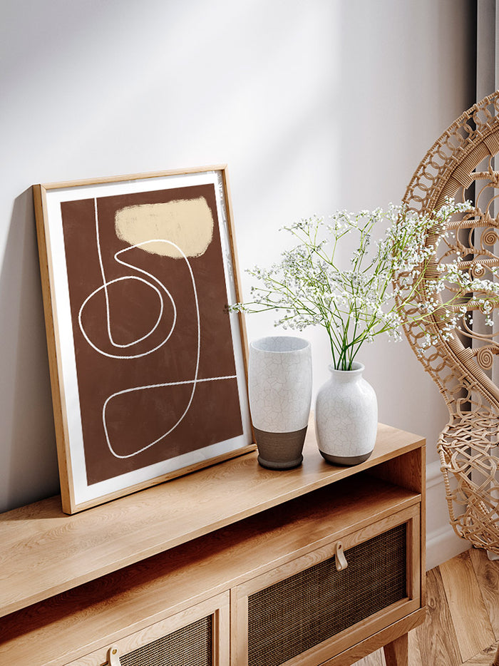 Organic Lines 1 - Art Print Poster
