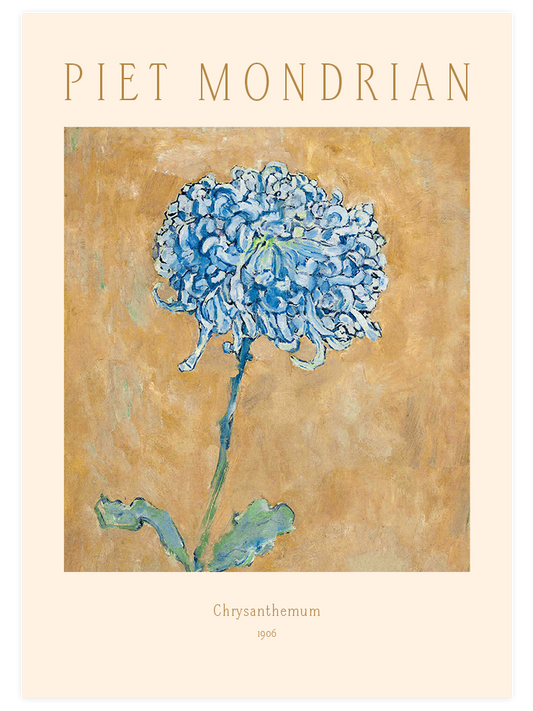 Piet Mondrian Chrysanthemum Poster - Giclée Baskı