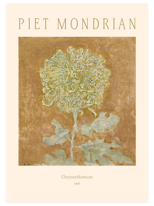 Piet Mondrian Chrysanthemum Poster - Giclée Baskı