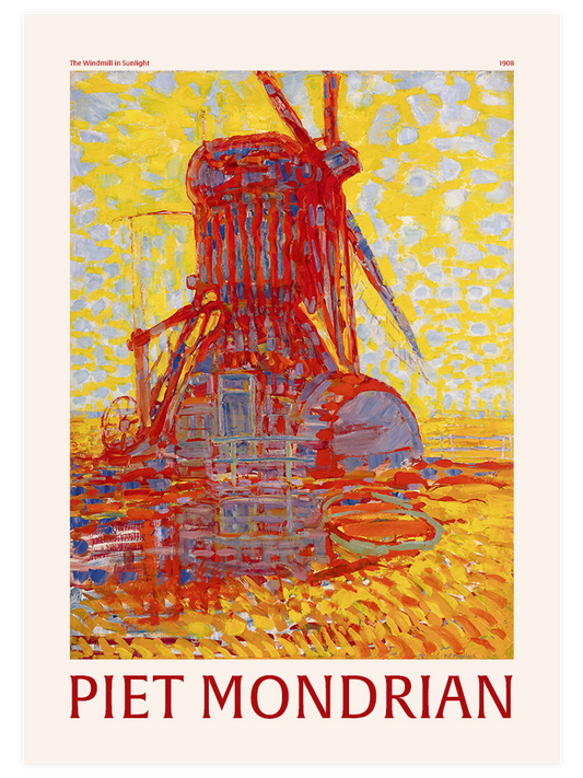 Piet Mondrian The Windmill in Sunlight Poster - Giclée Baskı
