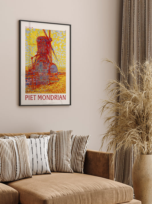 Piet Mondrian The Windmill in Sunlight Poster - Giclée Baskı