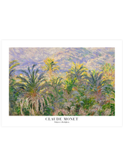 Monet Palmiers à Bordighera Poster - Giclée Baskı