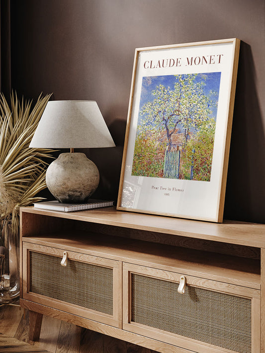 Monet Pear Tree in Flower Poster - Giclée Baskı